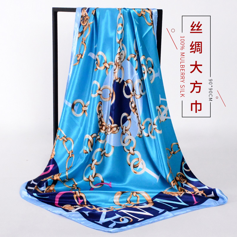 90厘米丝绸印花大方巾