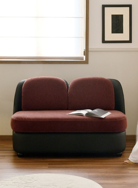 作壳ZOK 热烈双人沙发  拼色复古沙发现代简约小户型客厅法式休闲