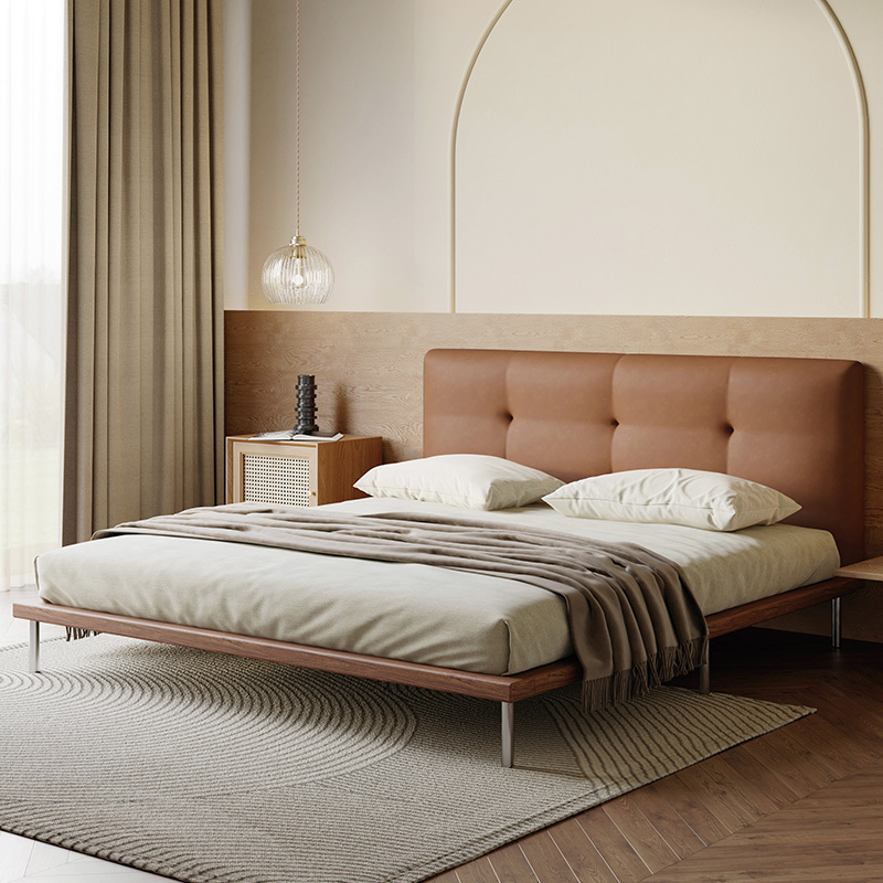 樱桃木双人床作壳ZOK轻复古