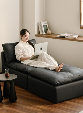 作壳ZOK 方块沙发 单人小户型法式懒人客厅中古风沙发椅复古休闲