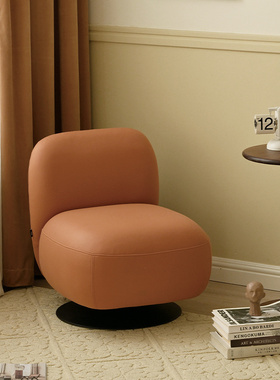 作壳ZOK|丹麦设计|北欧单人沙发客厅卧室现代休闲椅旋转阳台布艺