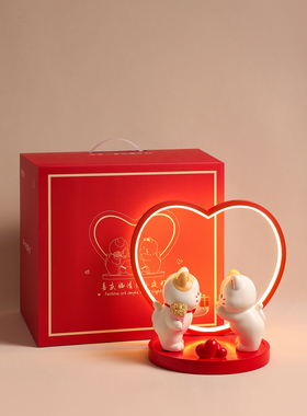 新婚礼物送新人新娘高级实用结婚布置婚房装饰长明灯订婚摆件礼品