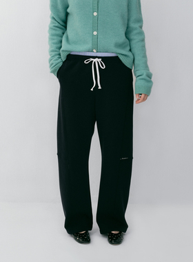 【NO DIRECTION+】hug 2026早春新款天丝棉羊毛混纺橡筋腰运动裤