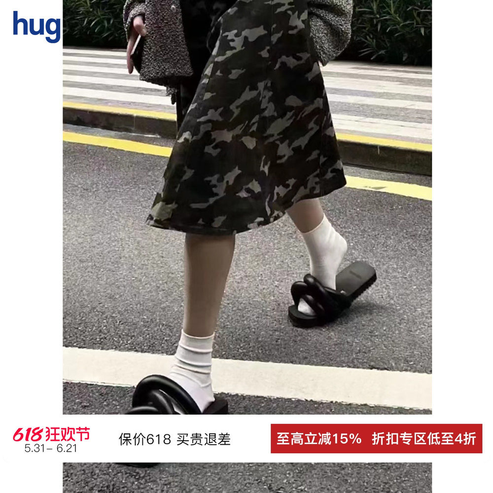 hug买手店YUME YUME设计师品牌简约圆形鞋带一字拖凉鞋24夏季新款