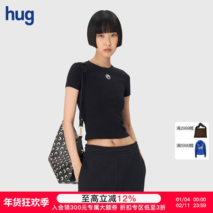 【MARINE SERRE】hug 2025早春新款刺绣logo短袖T恤