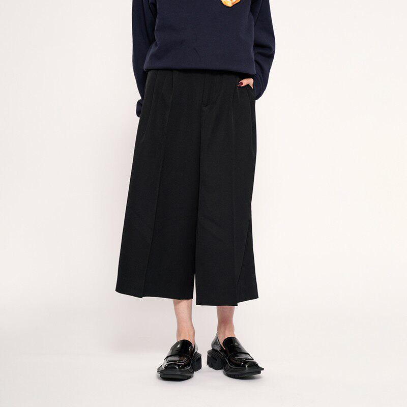 hug 买手店 JW ANDERSON 纯色阔腿直筒裤简约宽松男女八分裤