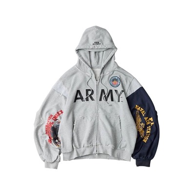 GRAILZ TALK PROJECT G/R *25AW小众潮牌宽松开衫外套连帽卫衣男