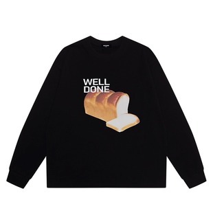 长袖 WE11DONE 潮牌面包印花情侣纯棉宽松打底衫 25AW美式 t恤 CDG