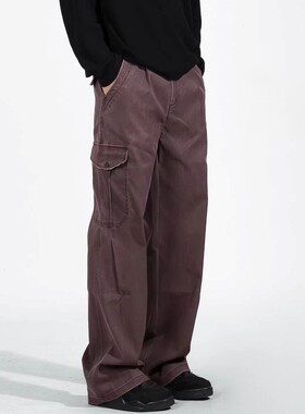 Florki Blur*25AW小众潮牌复古水洗做旧工装裤宽松直筒休闲冲锋裤