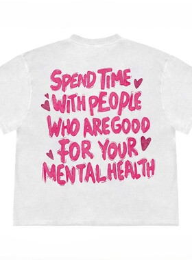 Florki Blur*25SS小众潮牌复古百搭英文字母印花男女纯棉圆领短袖