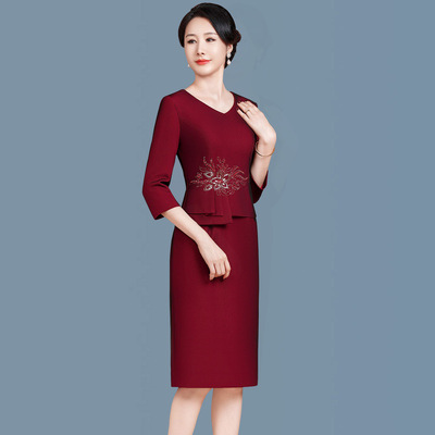 品牌气质高贵年轻喜婆婆婚宴礼服