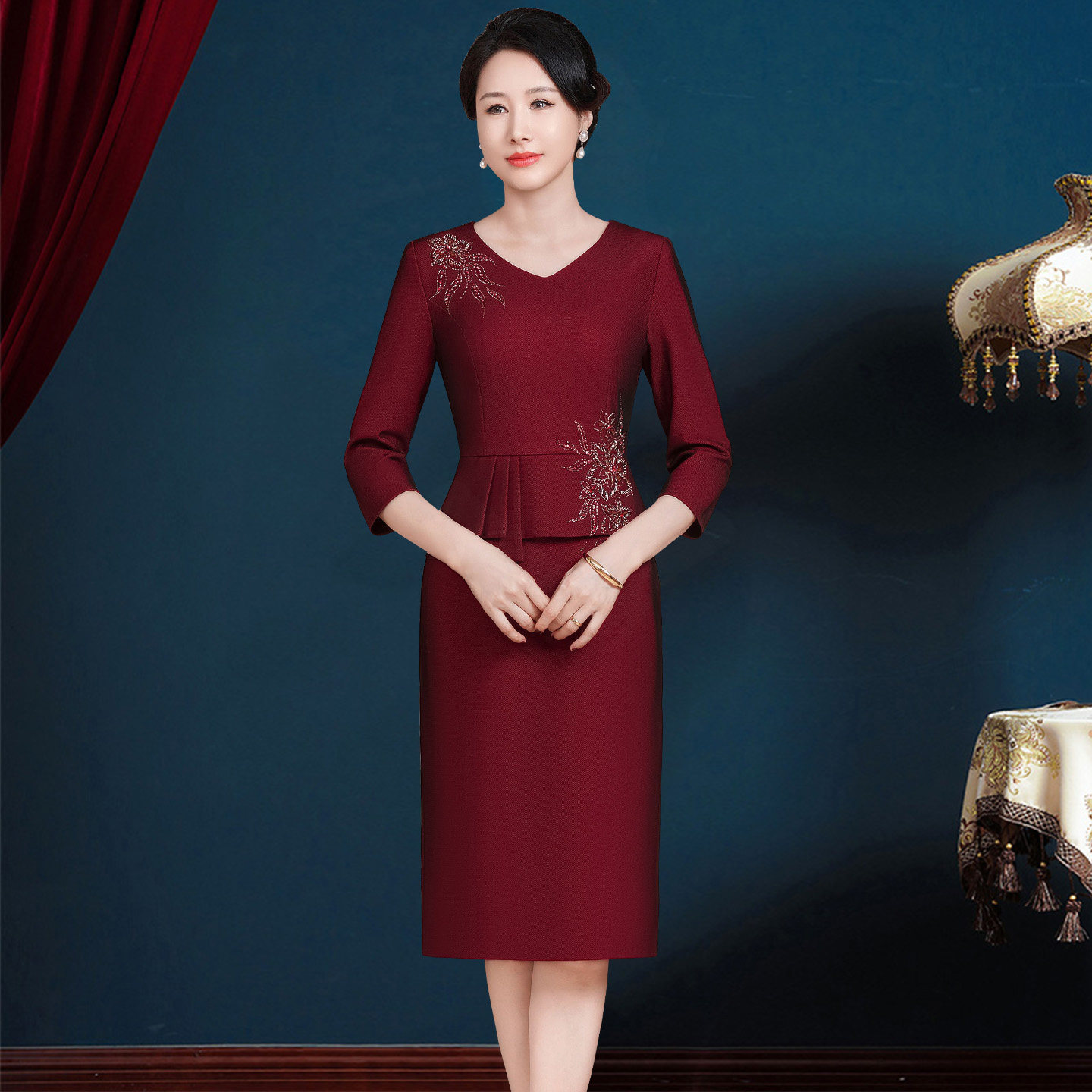 女方母亲婚宴连衣裙2026春季新款