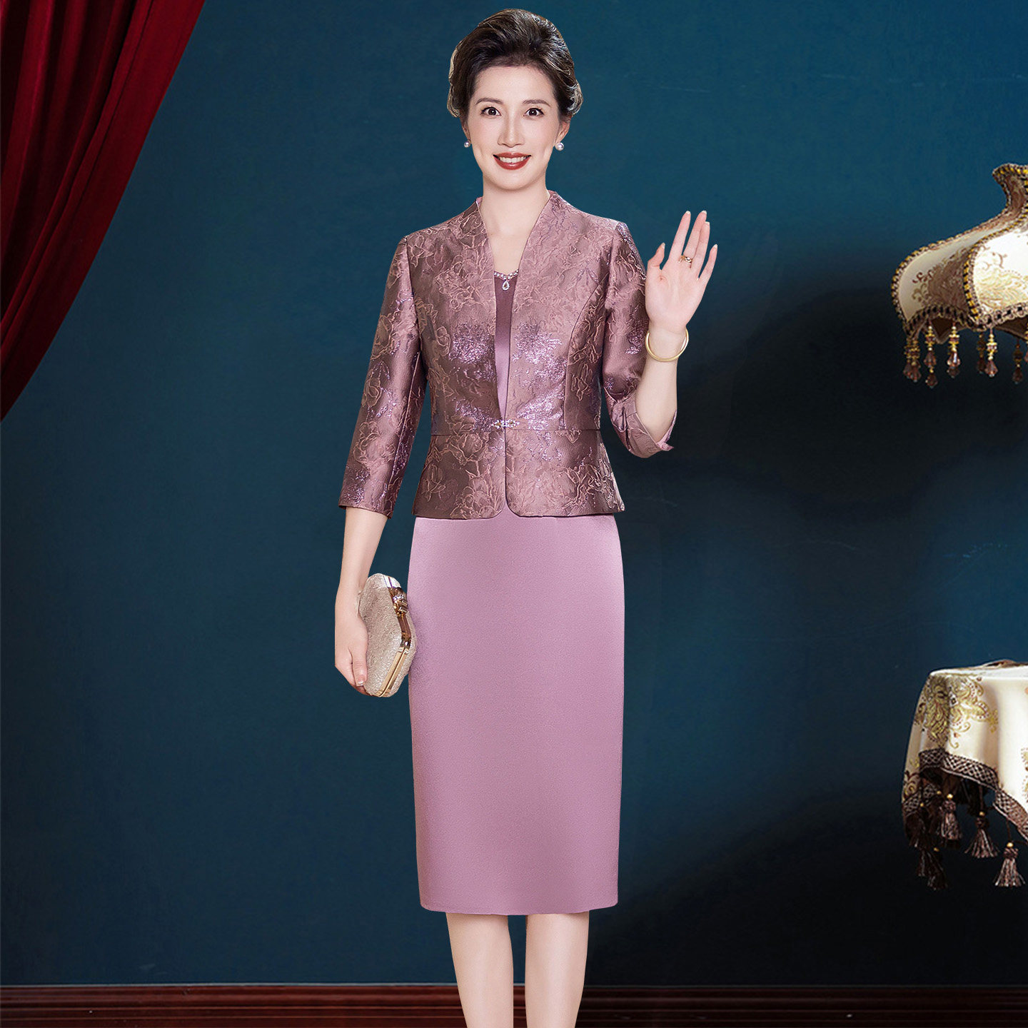 喜婆婆婚宴两件套礼服2026春新款