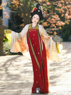 【佳期阁】【金霓】六周年店庆晚唐风格齐胸衫裙法门寺阔袖衫汉服