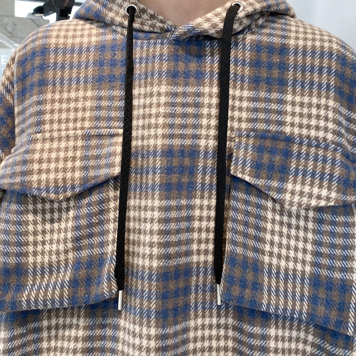 卫衣男春秋2020宽松休闲大码加厚毛呢上衣连帽套头外套潮W71P75,女装短外套,电商A157