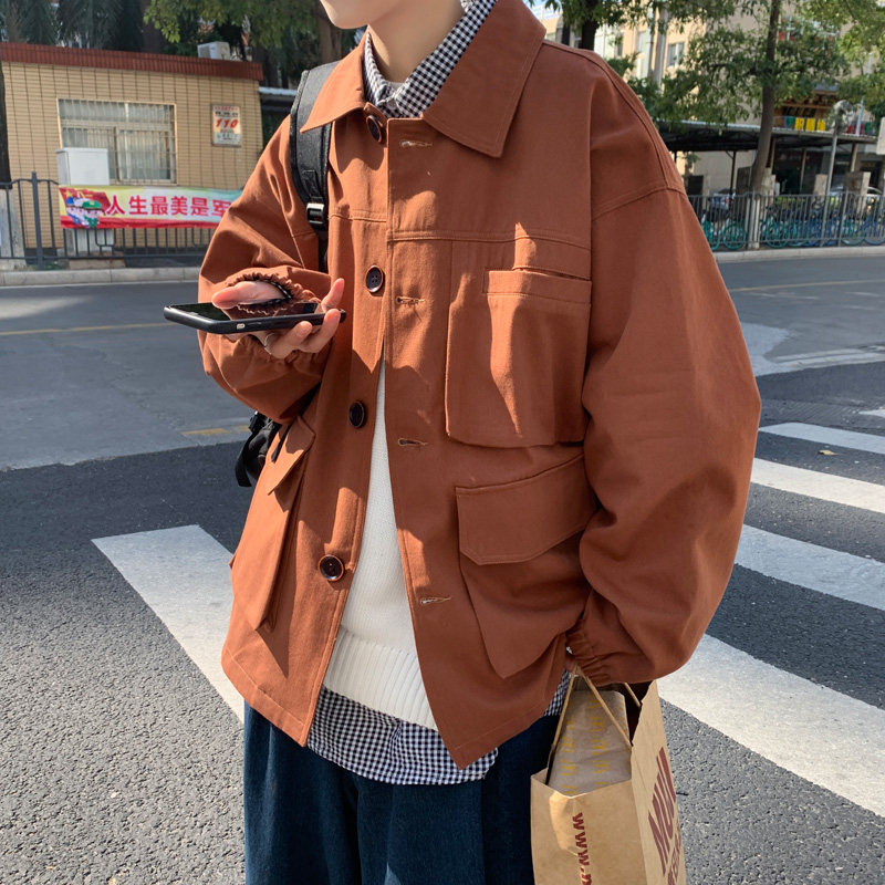 2021外套男春季日系春秋上衣百搭痞帅港风潮牌ins夹克J8016P85,男装夹克,电商A157