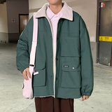 棉服男韩版宽松羊羔毛外套港风棉衣冬加厚加绒M1912P120控158，男装棉衣，电商A157