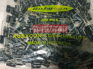 红宝石进口电解电容35V100UF 6.3X11 YXJ高频低阻100UF 35V长寿命