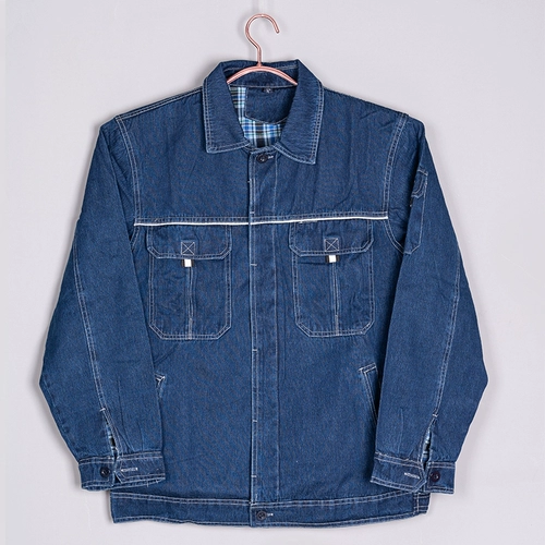 Хлопковый джинсовый демисезонный комбинезон, увеличенная толщина