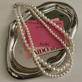 爆款 fever同款 天然淡水施家珍珠项链女锁骨颈链2024新款 轻奢小众