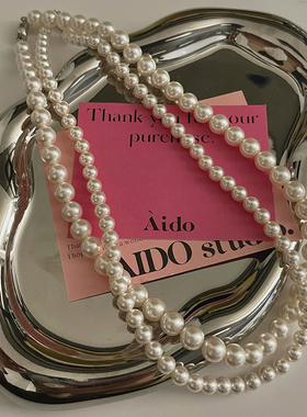 fever同款天然淡水施家珍珠项链女锁骨颈链2024新款爆款轻奢小众