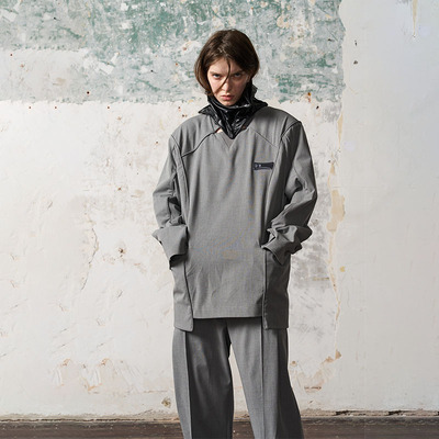 BORON ATOMS  解构简约套头休闲西服外套