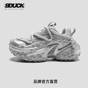 B.DUCK/小黄鸭2024新款老爹鞋男女鞋厚底增高情侣款运动休闲鞋