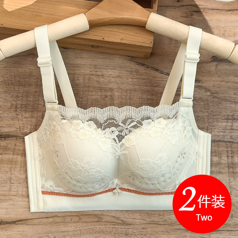蕾丝防走光抹胸式内衣女聚拢小胸薄款1cm透气文胸洞洞杯裹胸夏季