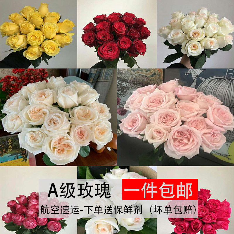 鲜花新鲜粉荔香水女人红袖黑魔术