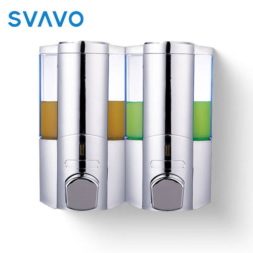 瑞沃（SVAVO）手动皂液器壁挂式免打孔餐厅洗手液盒卫生间浴室洗