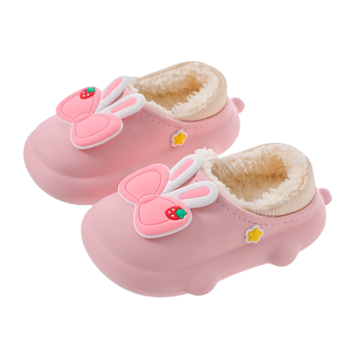 童年萌娃冬季卡通防水儿童棉拖鞋