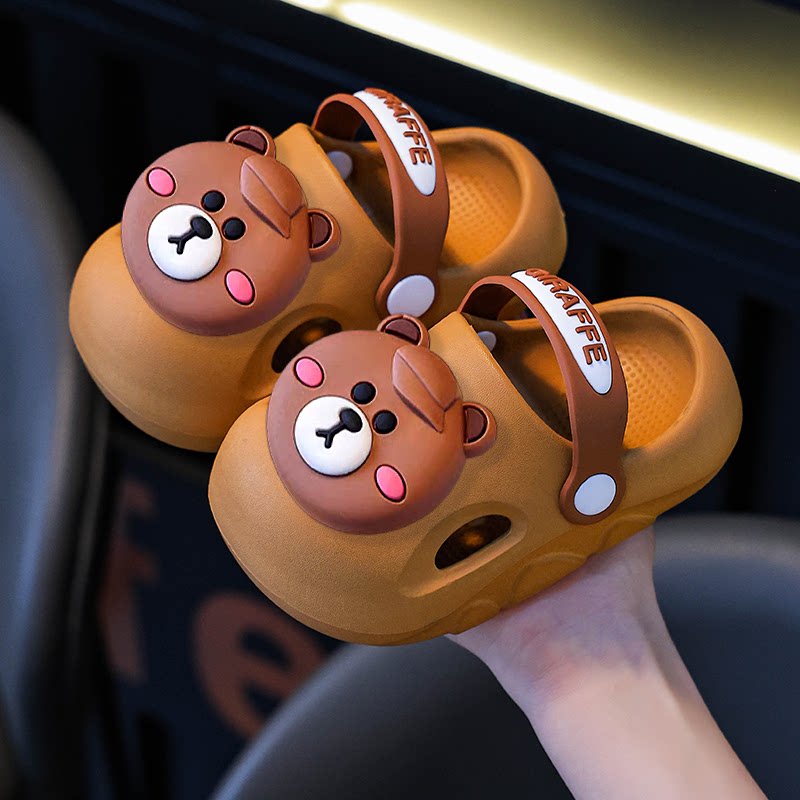 儿童拖鞋夏季男童软底防滑包头宝宝家居婴幼儿小孩洞洞鞋外穿凉拖