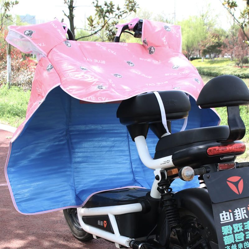 夏季电动摩托车挡风被防晒隔热防水小型电瓶车薄款加大夏天遮现货