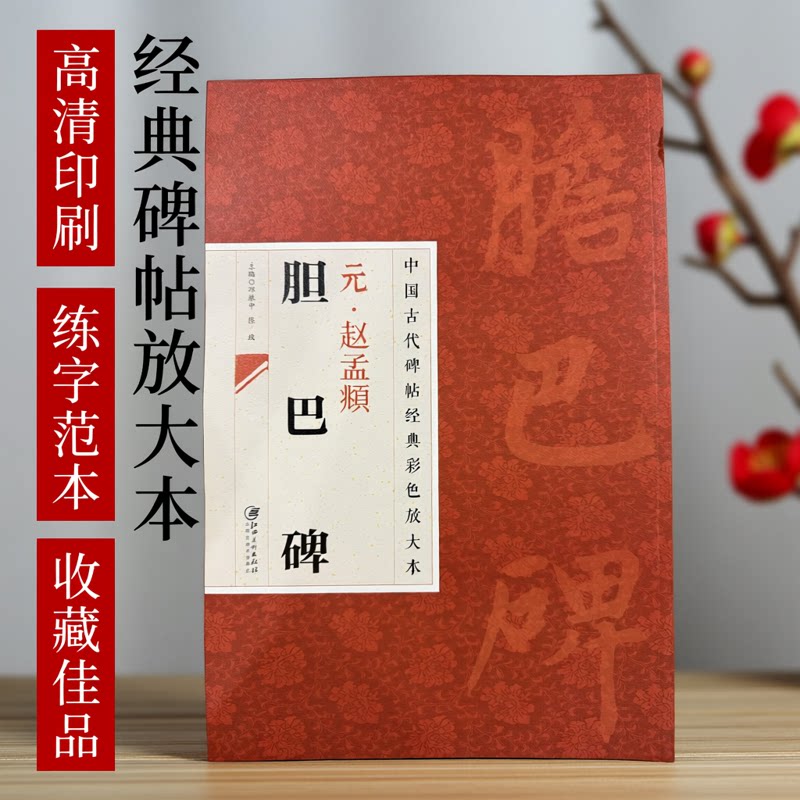 正版元赵孟俯胆巴碑 中国古代碑帖经典彩色放大本 完整无删减原碑赵体中楷毛笔楷书临摹字帖 楷书四大家之一