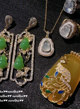 新中式绿玉髓貔貅葫芦项链女戒指