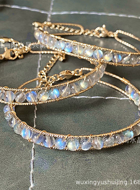 轻奢简约不挑人14k包金手工手镯