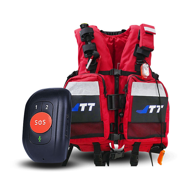 泊狮东智能定位报警救生衣大人专业大浮力船用便携式背心成人求生
