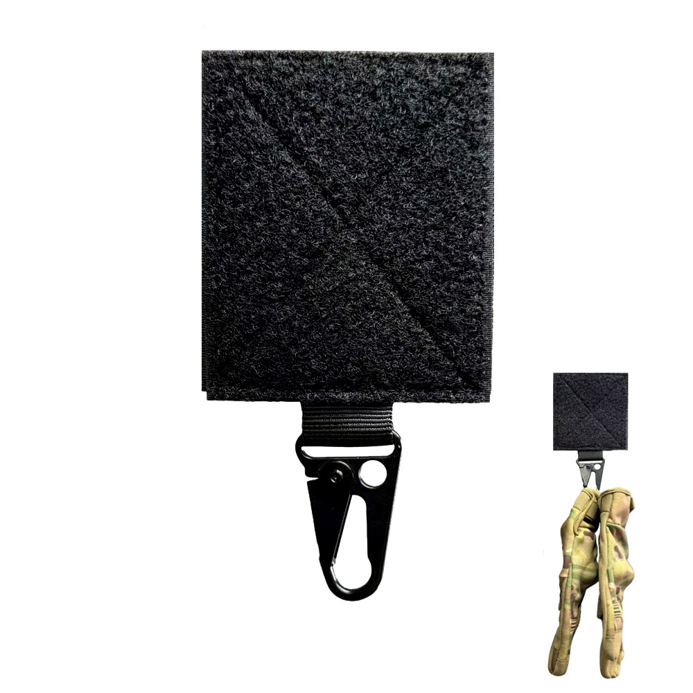 德毅营 多功能魔术贴挂扣 户外战术装备背心胸挂背包扩展挂钩黑色