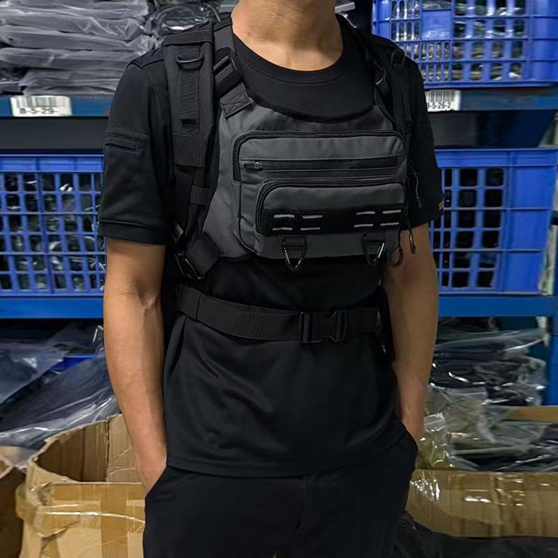 德毅营 骑行胸包 战术胸包机能摄影胸挂包男通勤多功能户外斜挎包