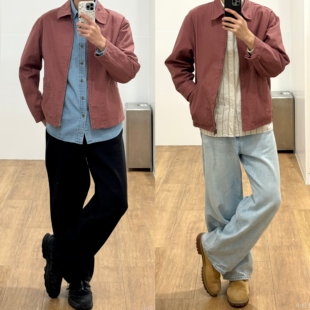 L&CP男装女装休闲拉链茄克底特律翻领外套夹克26春季新款E484249