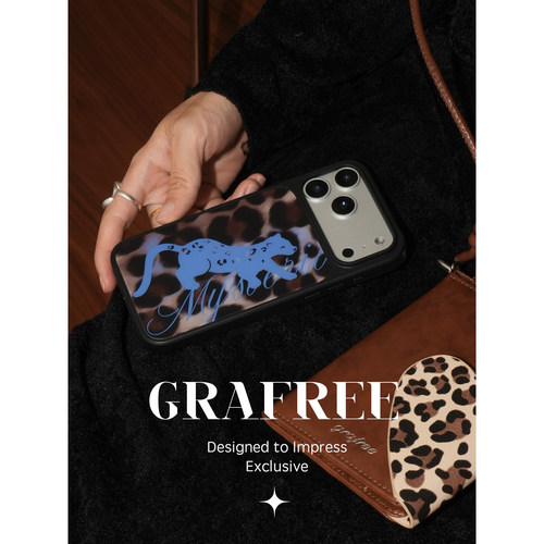 GRAFREE原创蓝棕豹纹手机壳新款