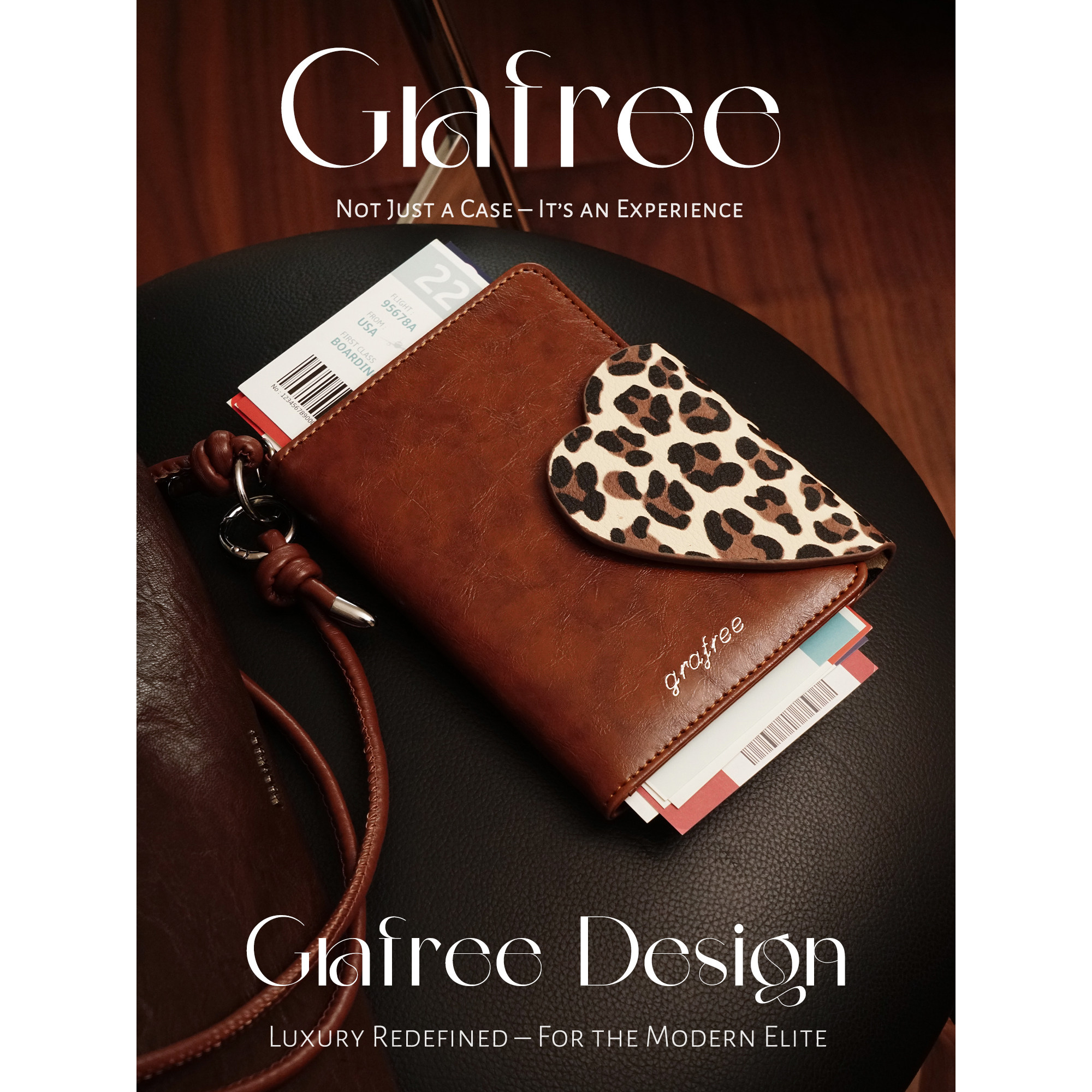 GraFree豹纹护照包斜挎旅行护照夹钱包证件收纳卡包生日礼物女生