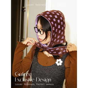 GRAFREE原创毛绒围巾帽子一体女生秋冬保暖护耳围脖巴拉克拉法帽