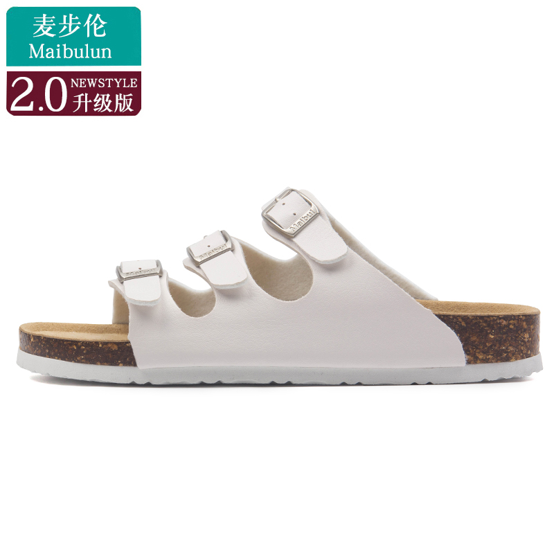 平底软木拖鞋麦步伦日常休闲