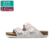 麦步伦平底软木拖鞋 一字增高户外搭扣卡通百搭 沙滩鞋 夏季 男女同款