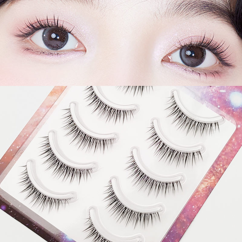 透明梗网红浓密新手初学者整簇假睫毛女仿真自然交叉自嫁接眼睫毛