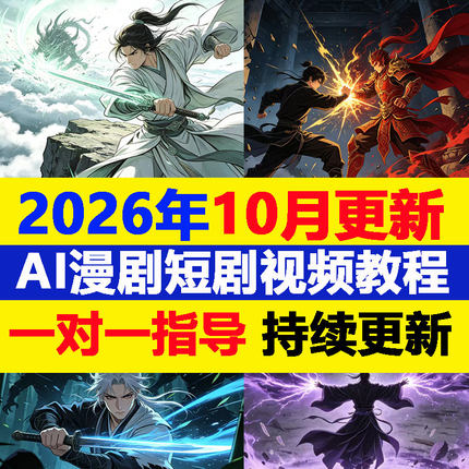 ai漫剧短视频生成与制作教程2026零基础入门到精通变现课程全流程