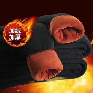 女老人驼绒休闲裤 冬季 加肥200斤婆婆三层加厚睡裤 棉裤 老太太大码