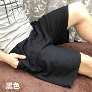 爸爸夏天薄款短裤纯棉绸爷爷睡裤男子老年人造棉家居裤休闲可外穿