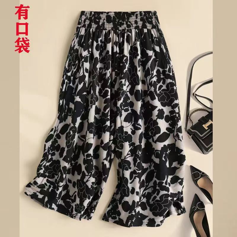 7080岁奶奶夏季短裤裙女老人休闲裤
